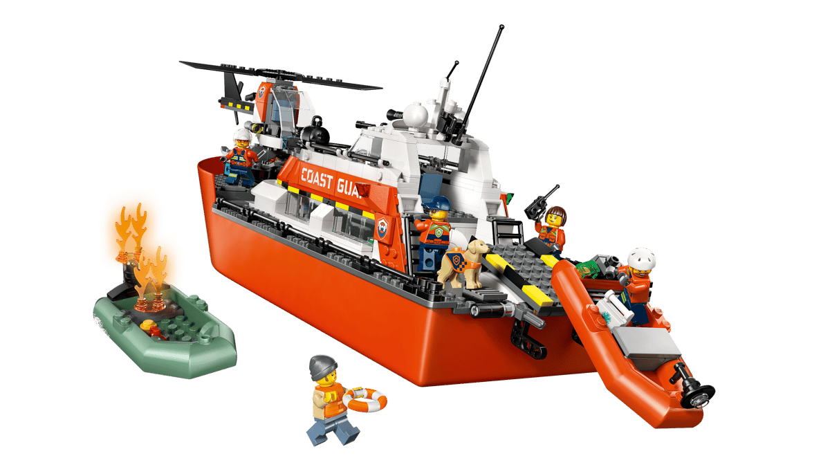 Coast Guard Rescue Boat & Helicopter