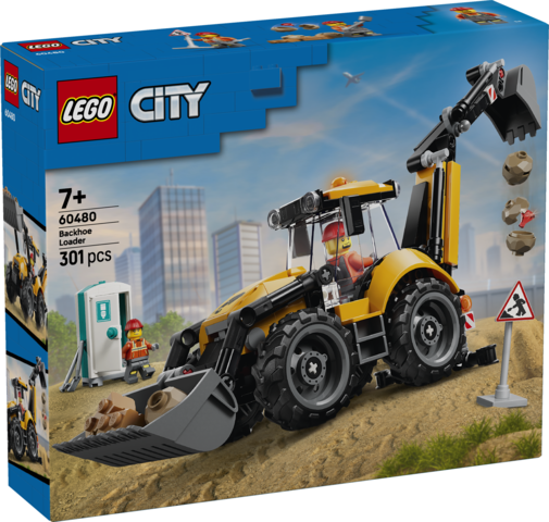 LEGO City Yellow Backhoe Loader 60480