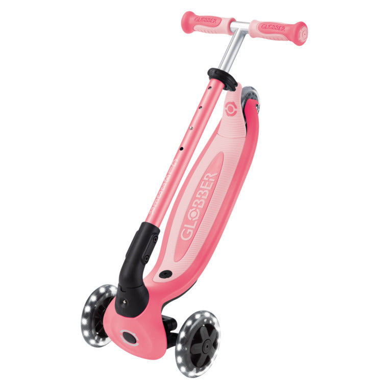 Globber Go Up Baby Lights 360 - Coral Pink