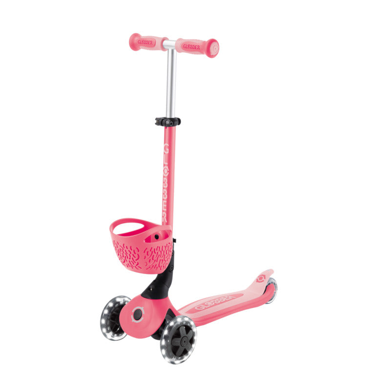 Globber Go Up Baby Lights 360 - Coral Pink