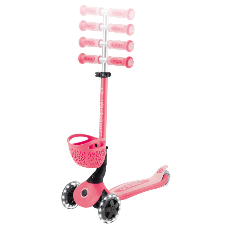 Globber Go Up Baby Lights 360 - Coral Pink
