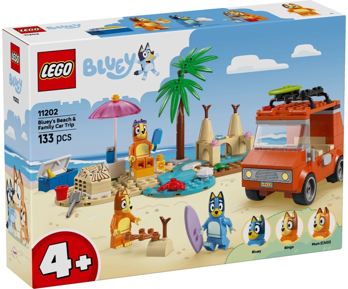 LEGO Bluey Bluey's Beach & Family Car Trip 11202