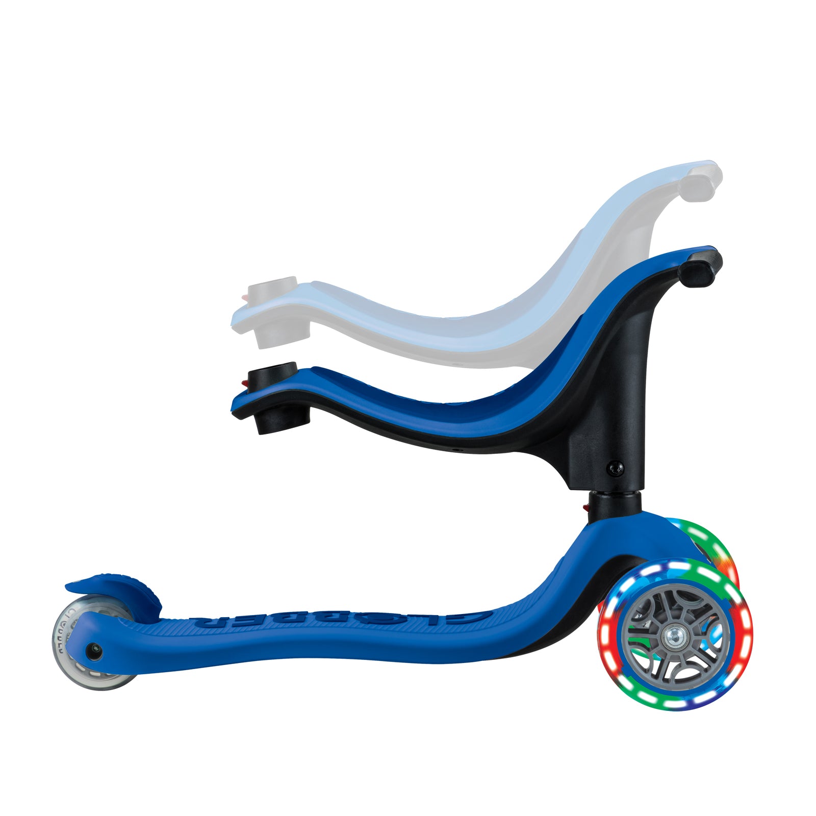 Globber GO UP Sporty Lights Scooter V2 - Navy Blue