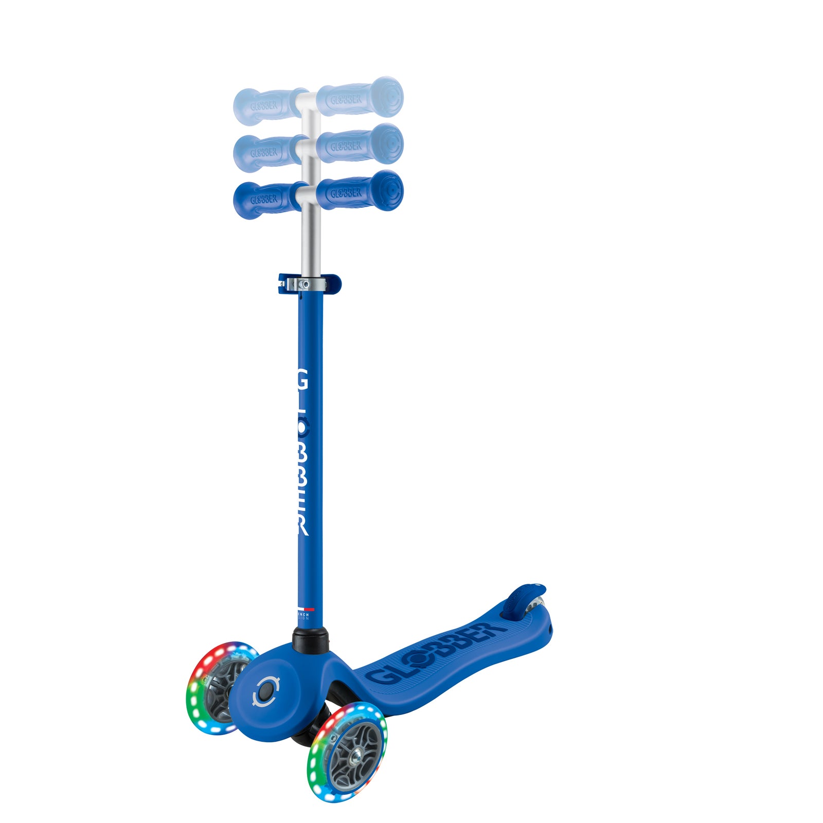Globber GO UP Sporty Lights Scooter V2 - Navy Blue