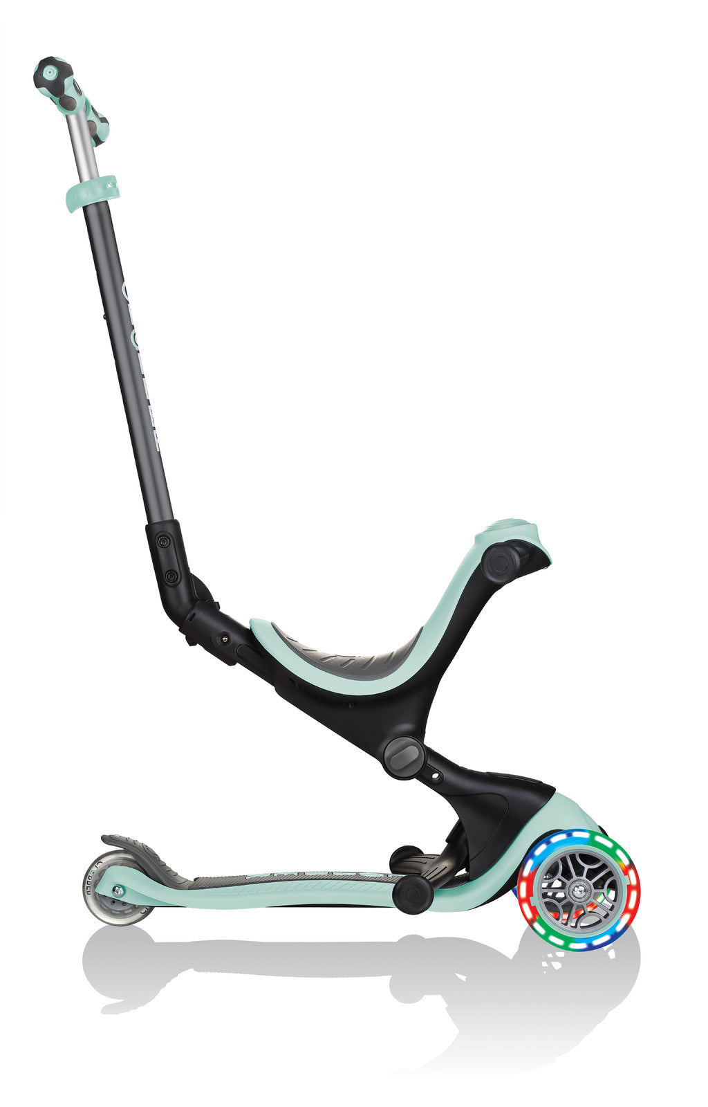 Globber Go Up Deluxe Lights Convertible Scooter - Mint