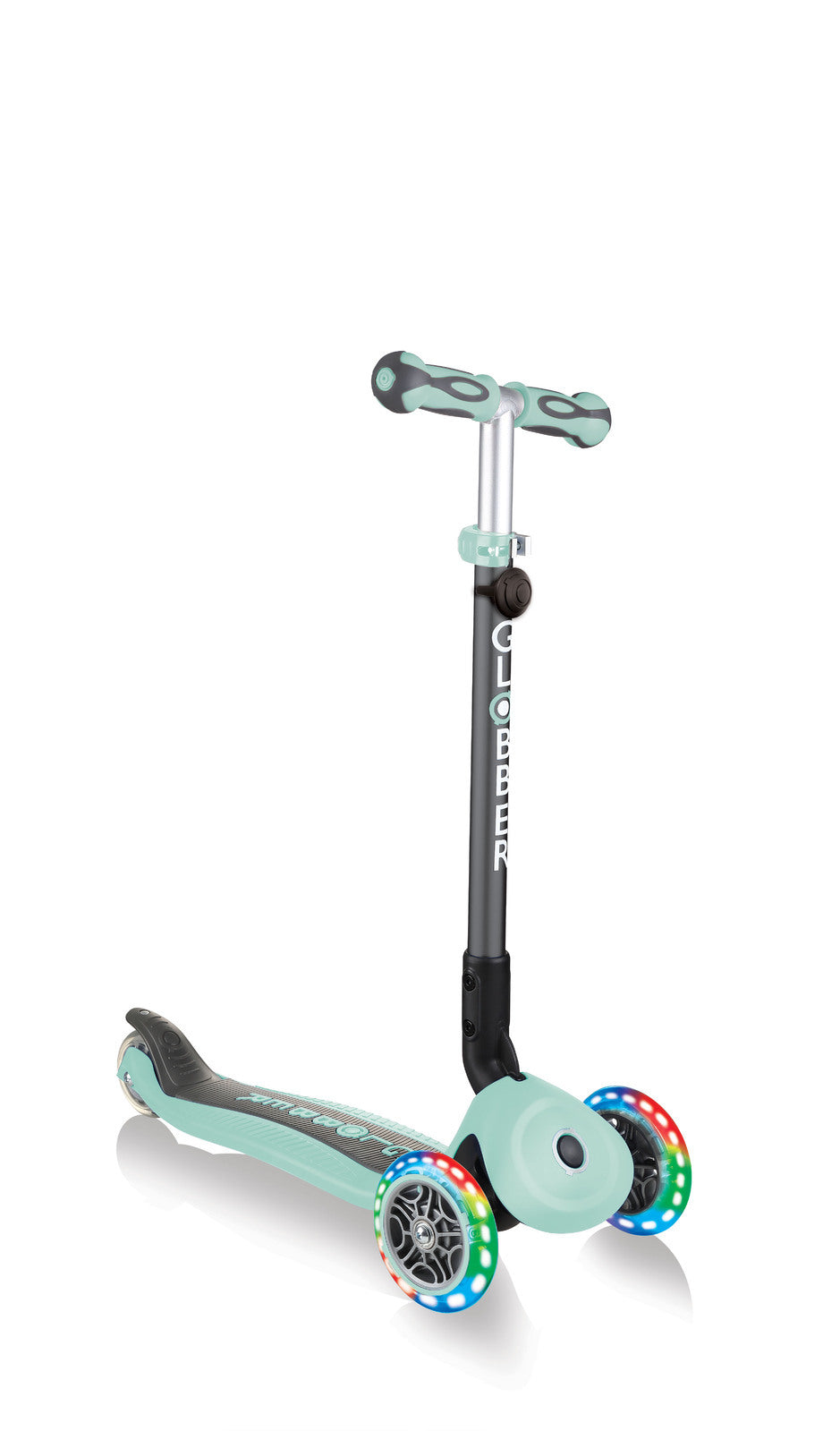 Globber Go Up Deluxe Lights Convertible Scooter - Mint