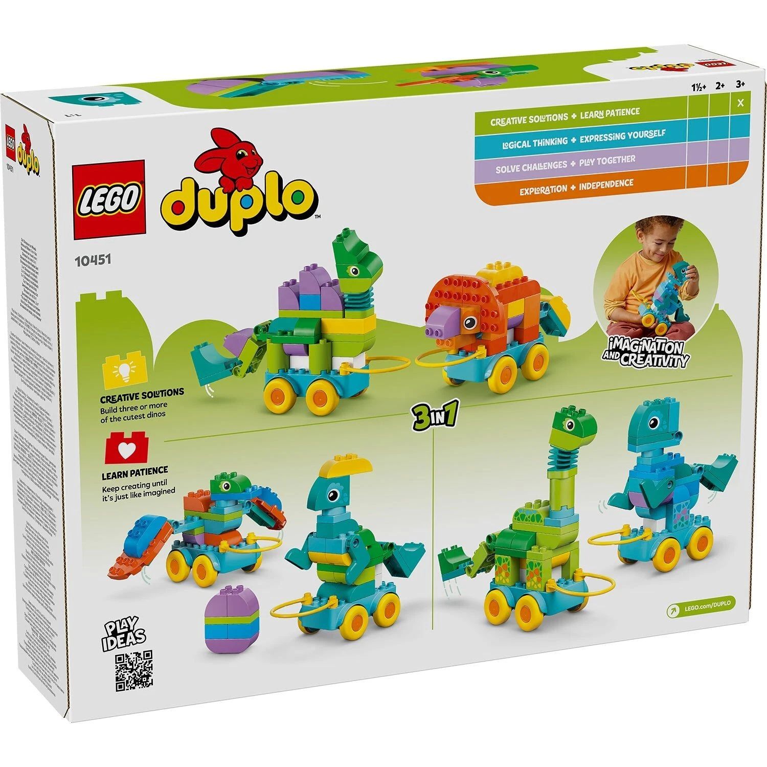 LEGO DUPLO 3in1 Dinosaurs on Wheels 10451