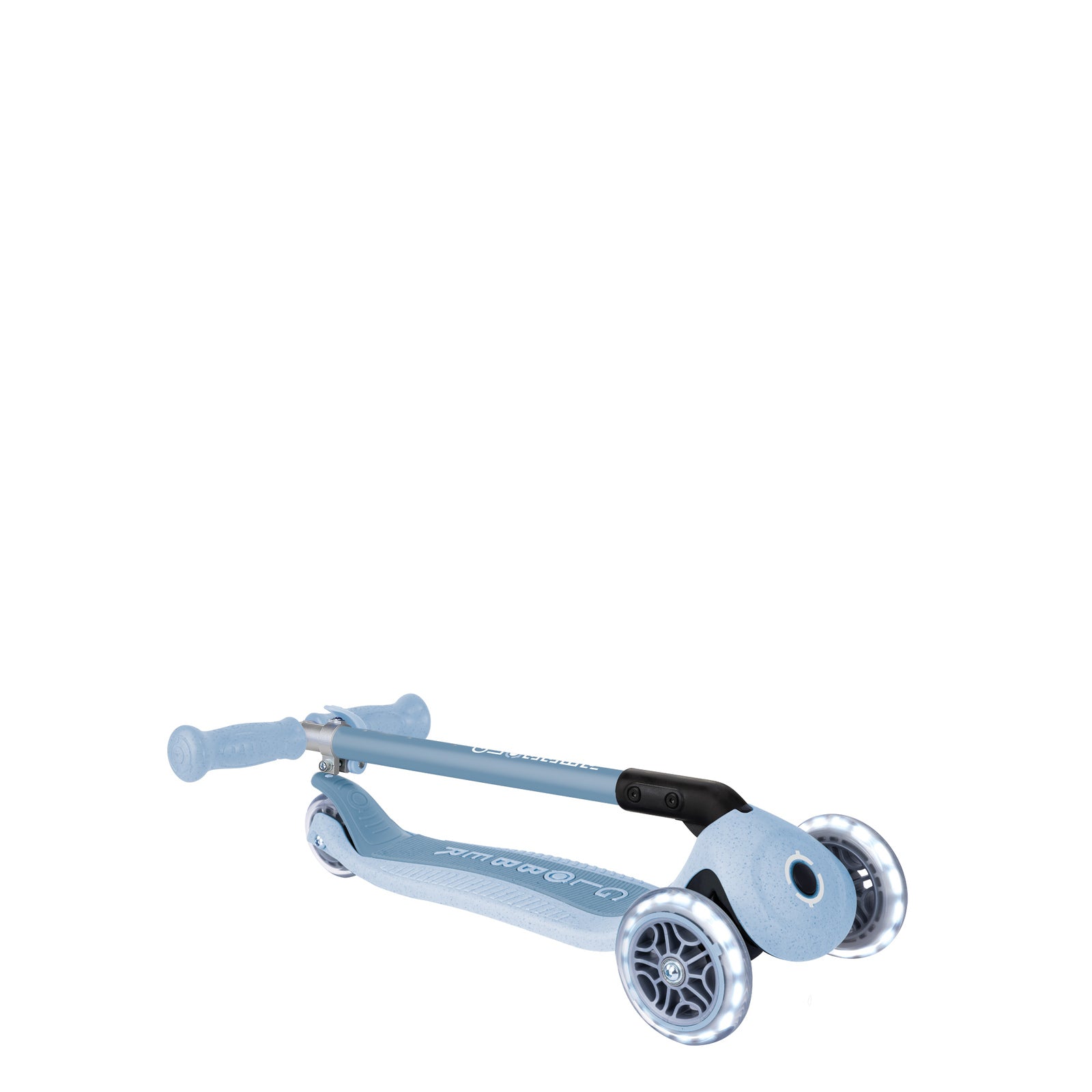 Globber Ecologic Primo Foldable Lights 3 Wheel Scooter LED Wheels - Blueberry