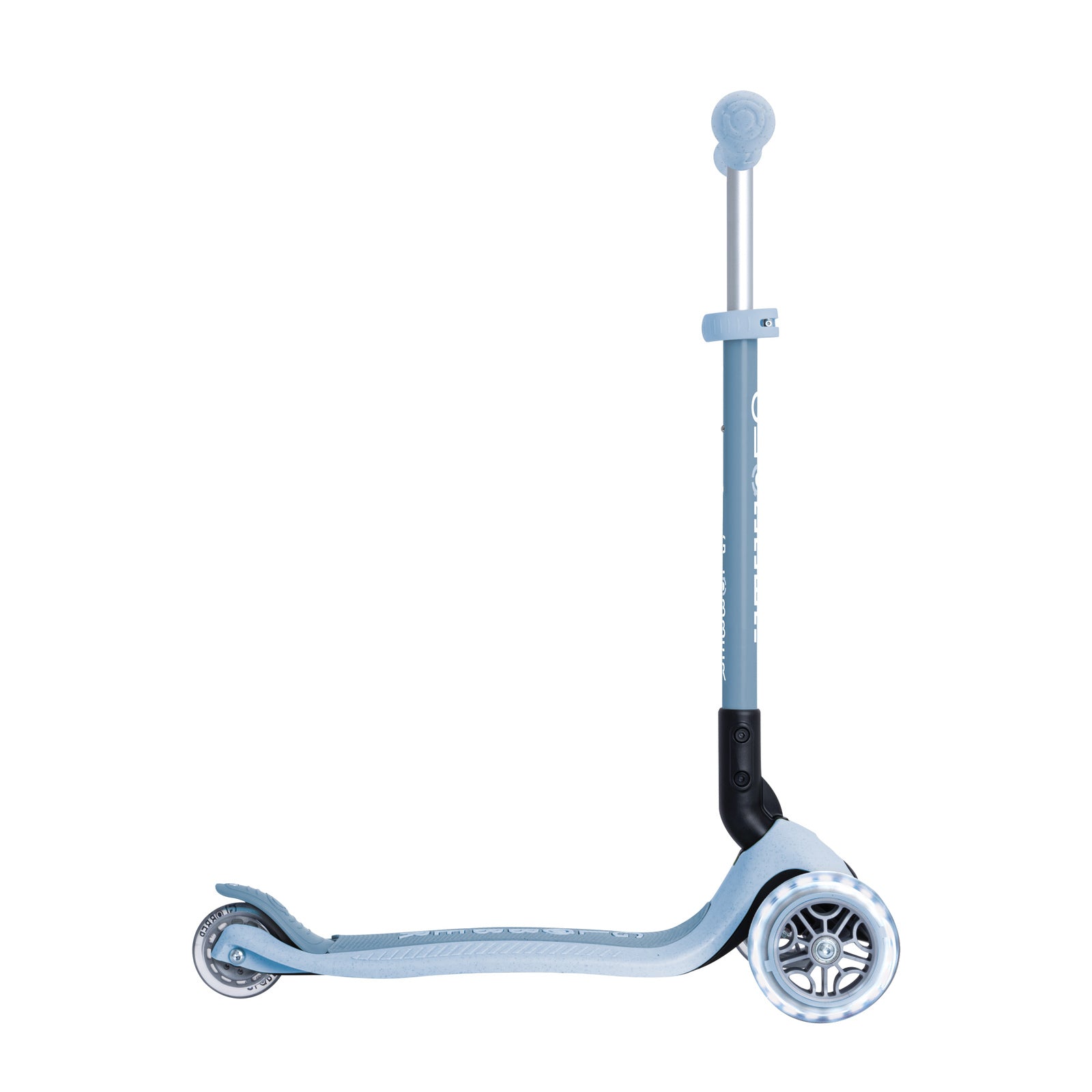 Globber Ecologic Primo Foldable Lights 3 Wheel Scooter LED Wheels - Blueberry