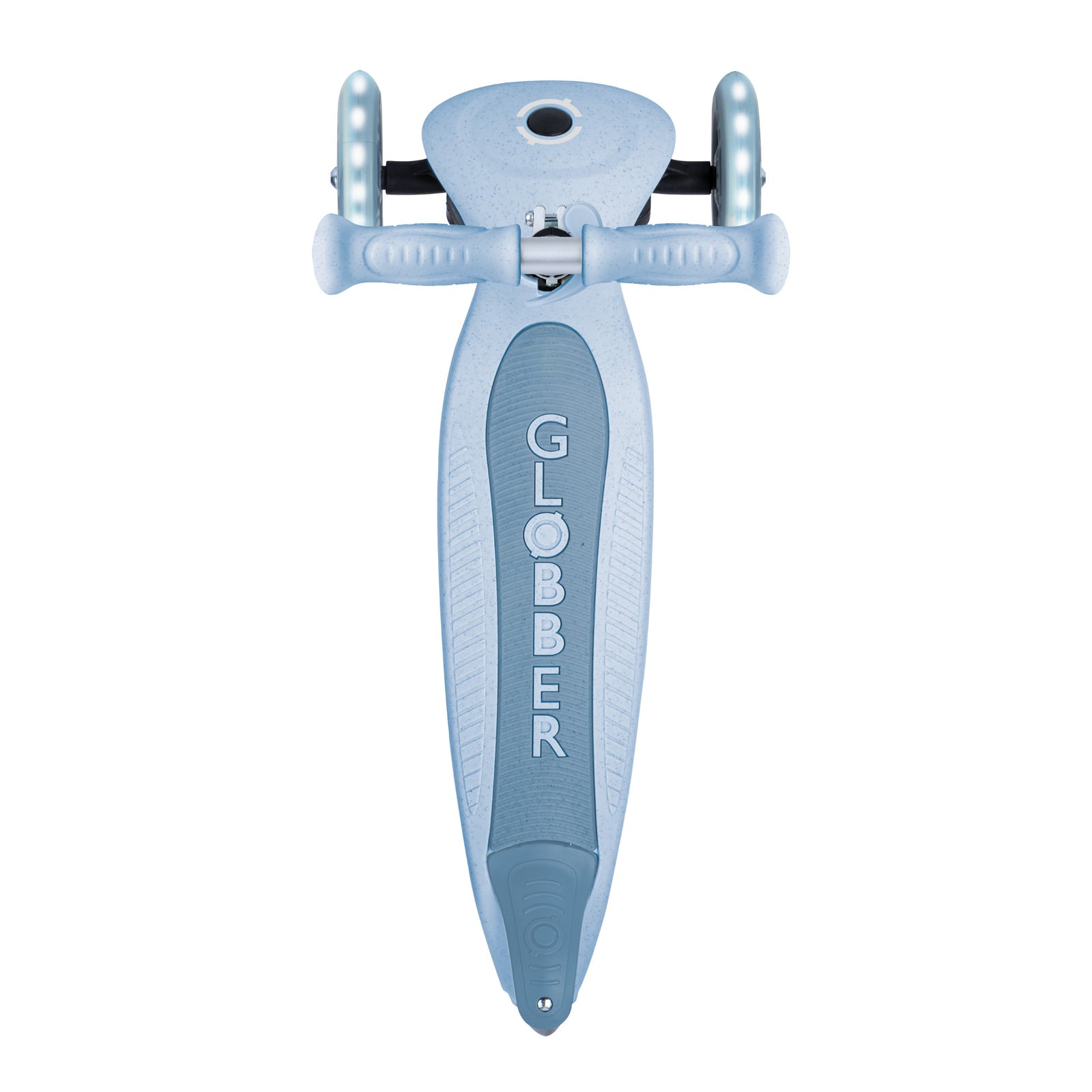 Globber Ecologic Primo Foldable Lights 3 Wheel Scooter LED Wheels - Blueberry