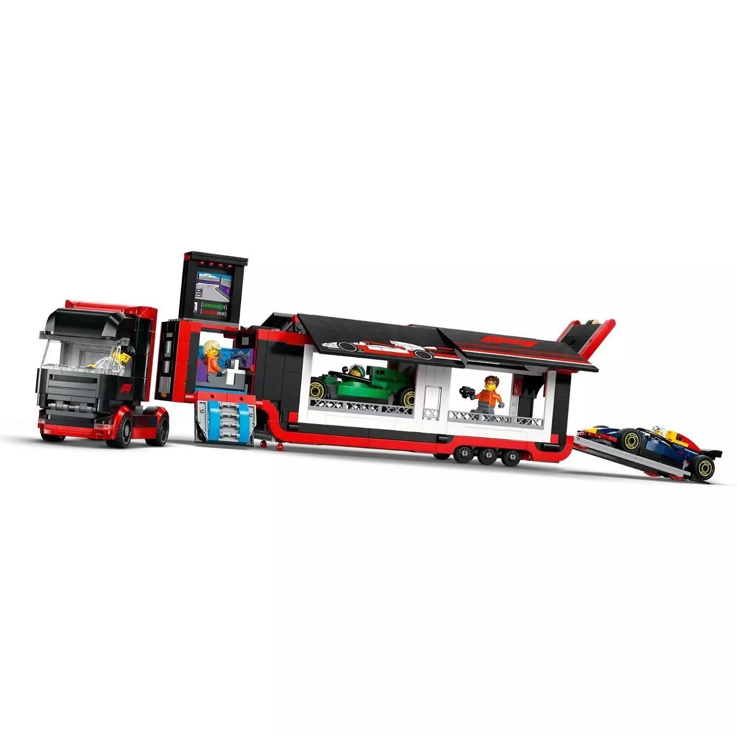LEGO City F1 Truck with RB20 & AMR24 F1 Cars 60445