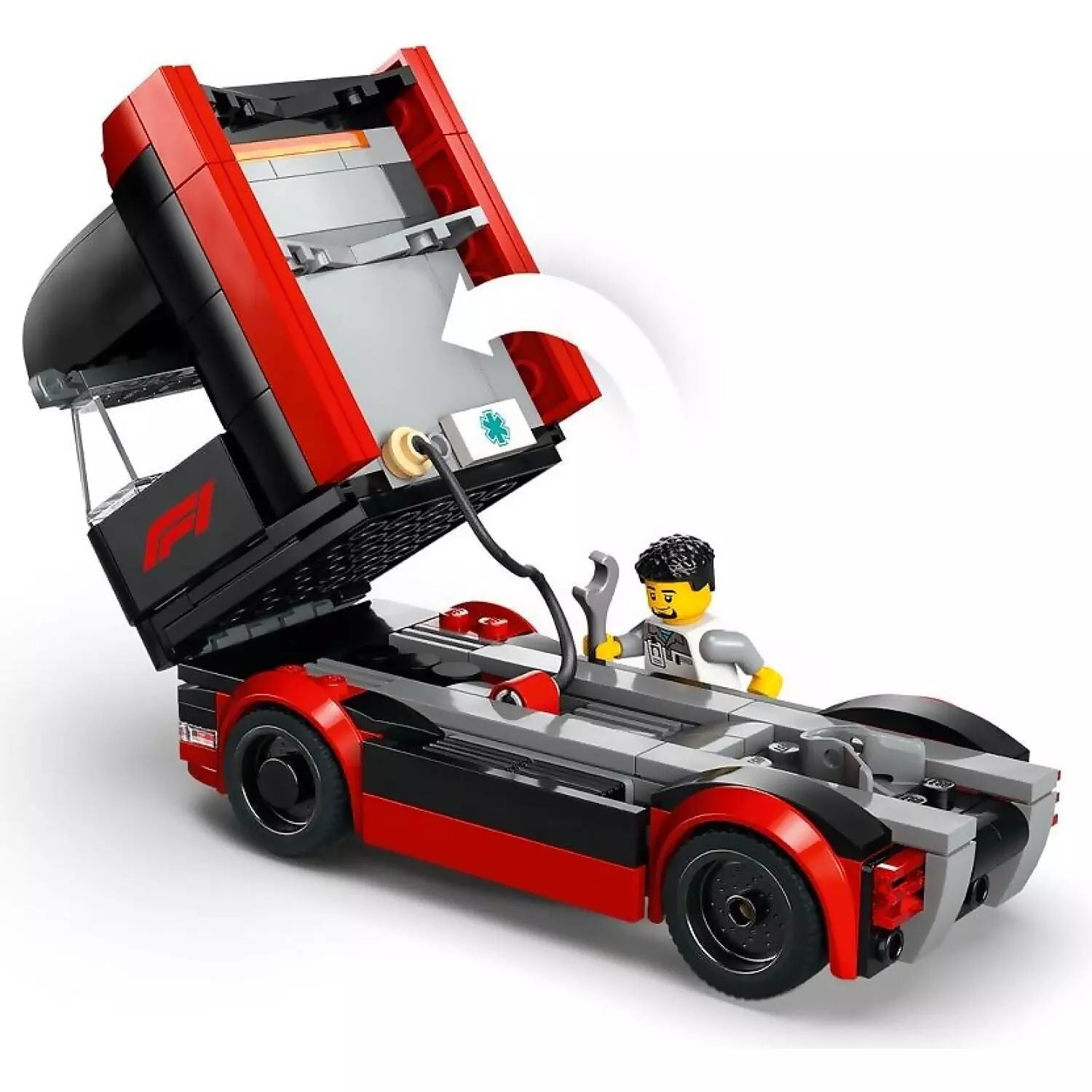 LEGO City F1 Truck with RB20 & AMR24 F1 Cars 60445