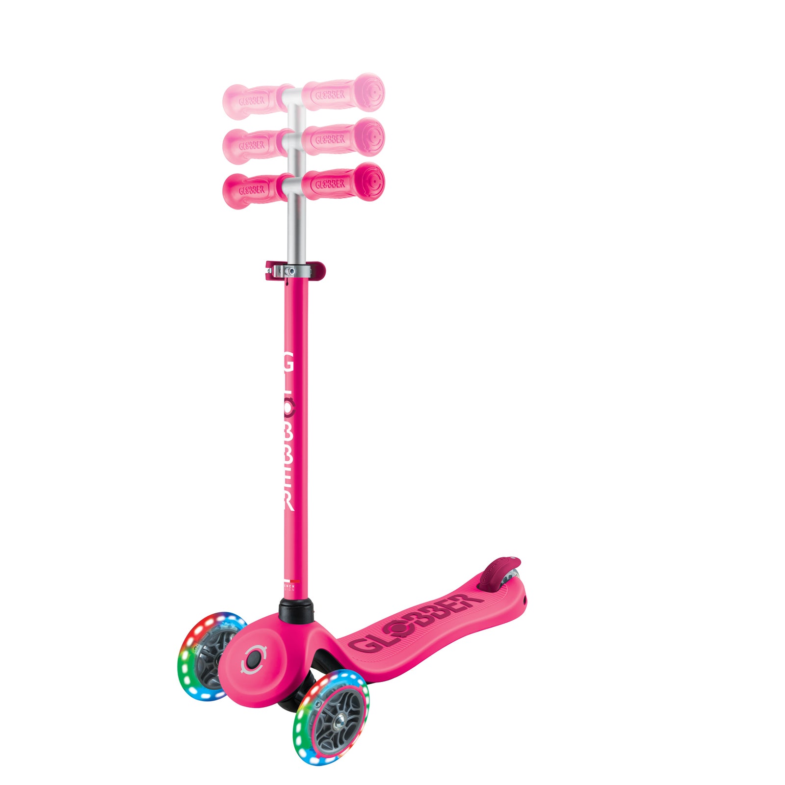 Globber GO UP Sporty Lights Scooter V2 - Fuchsia