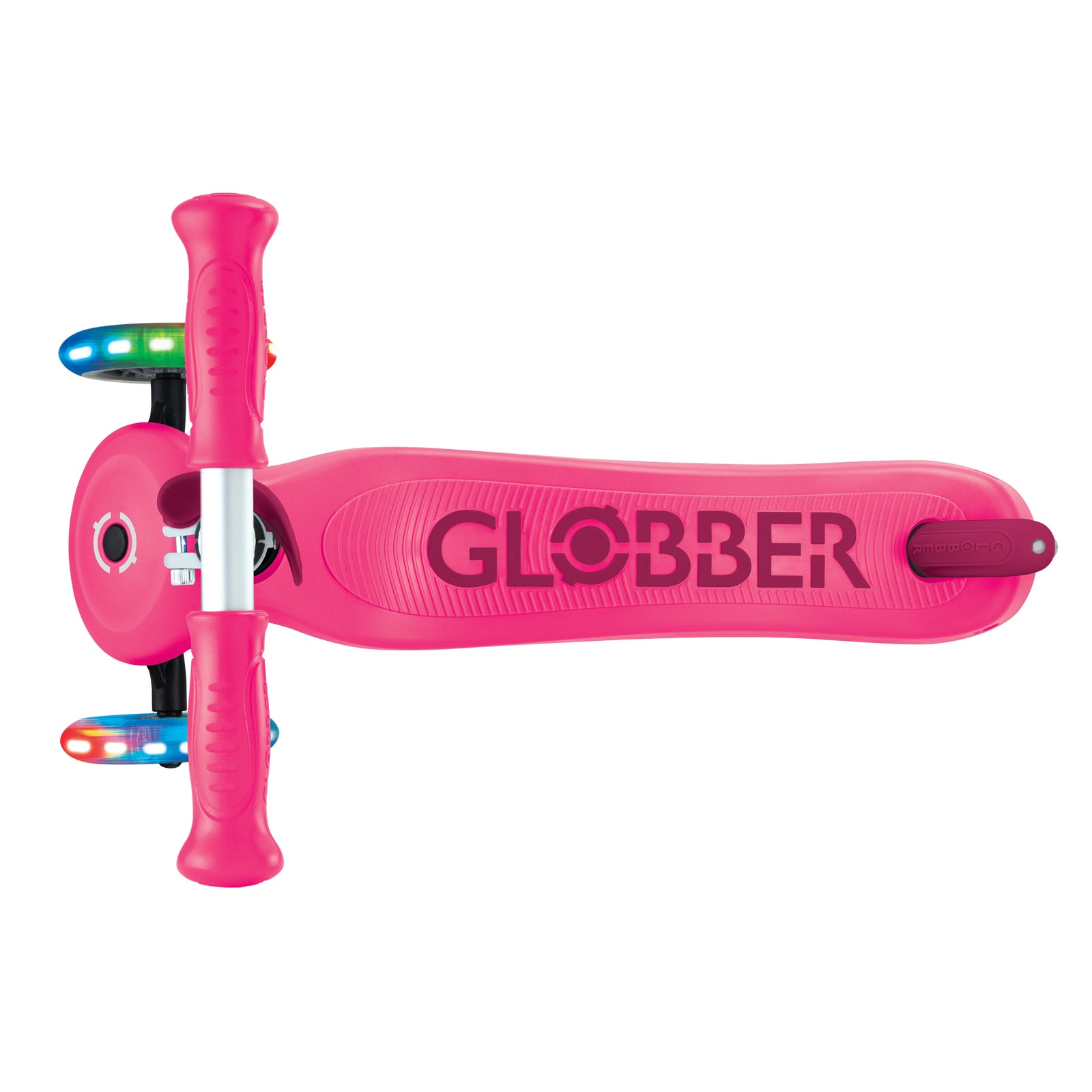 Globber GO UP Sporty Lights Scooter V2 - Fuchsia