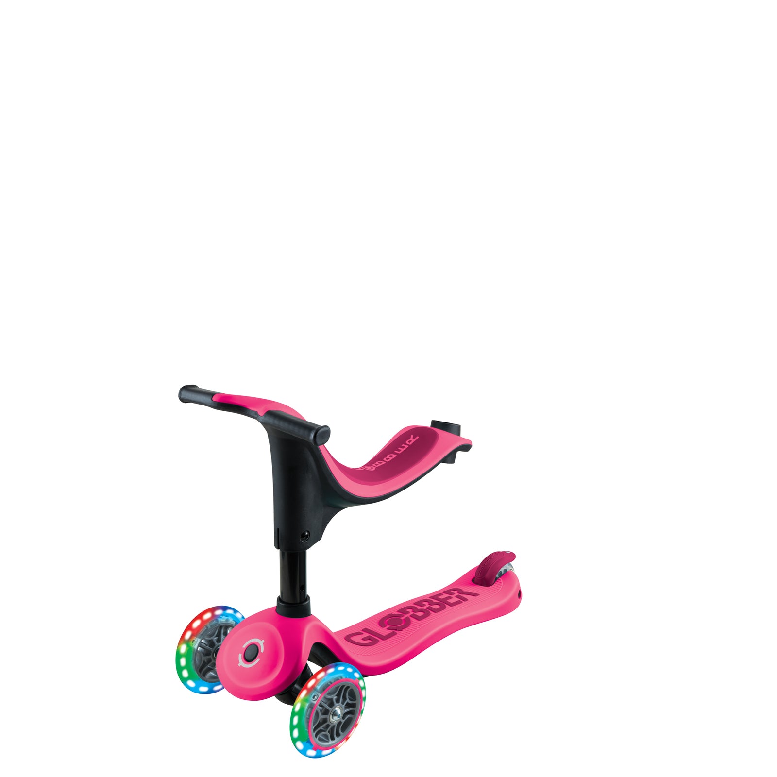 Globber GO UP Sporty Lights Scooter V2 - Fuchsia