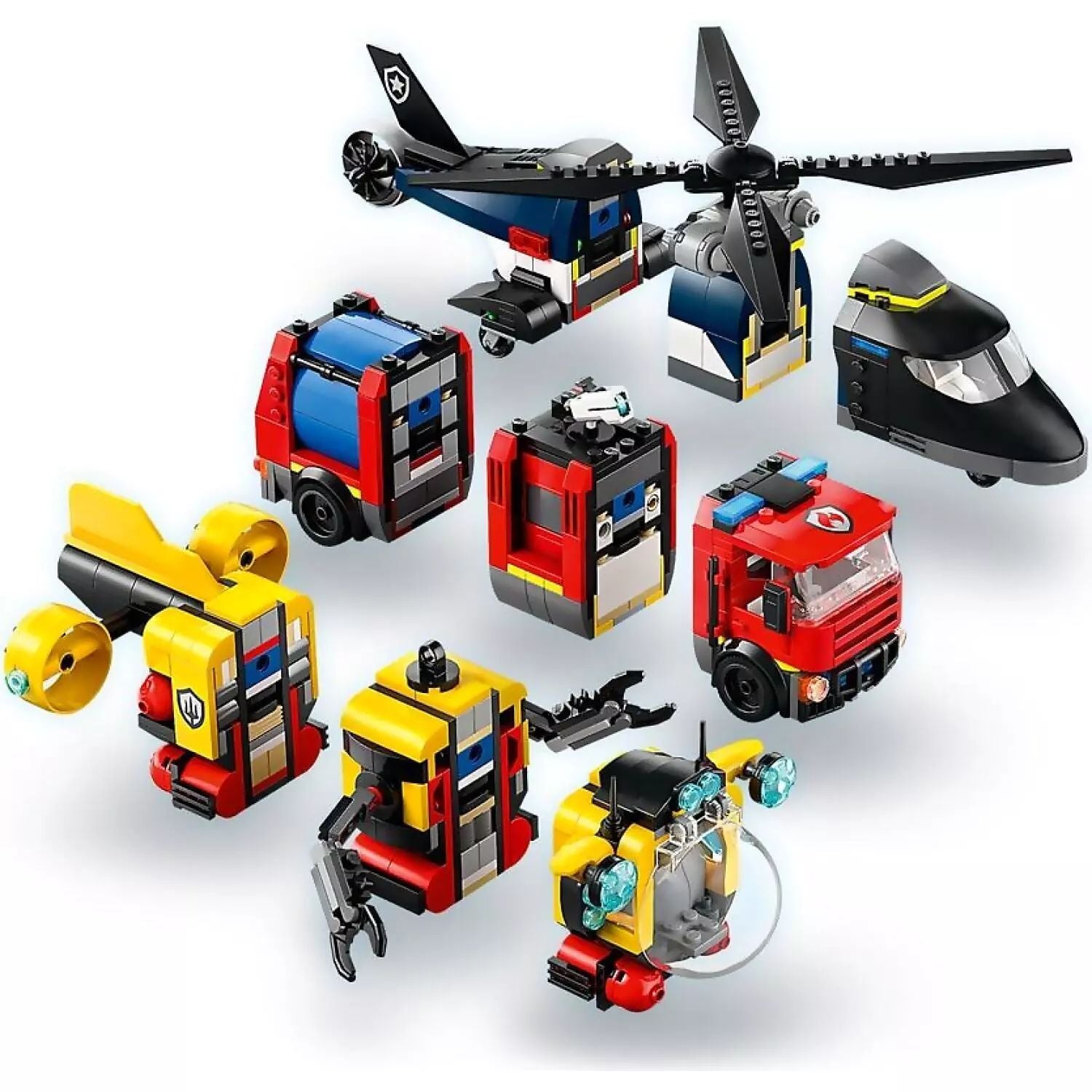 LEGO City Helicopter, Fire Truck & Submarine Remix 60462