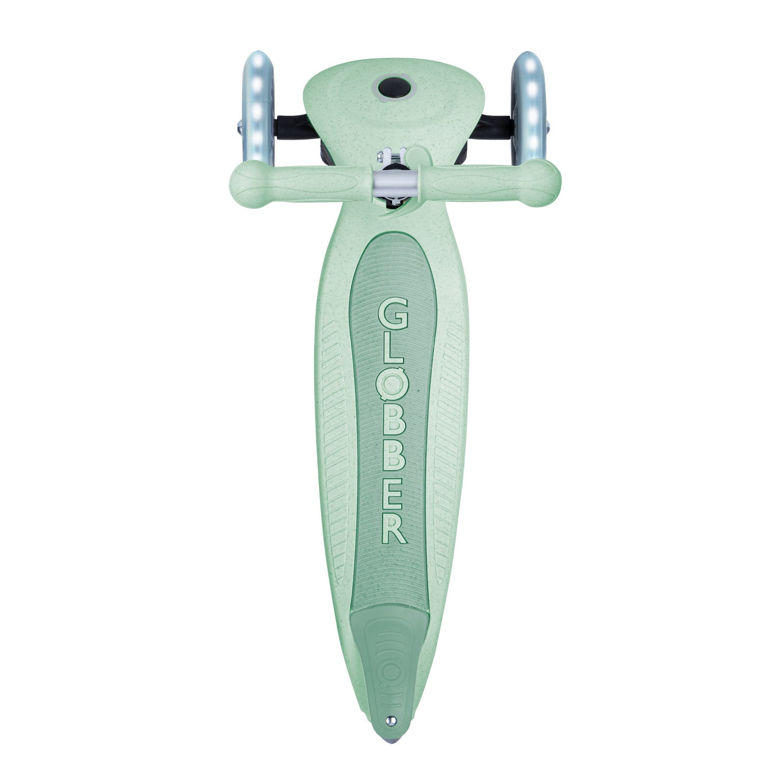 Globber Ecologic Primo Foldable Lights 3 Wheel Scooter LED Wheels v2 - Pistachio
