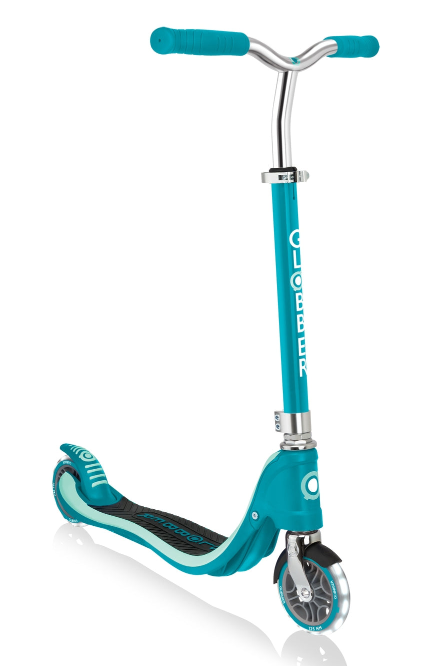 Globber Flow 125 Lights Scooter - Teal
