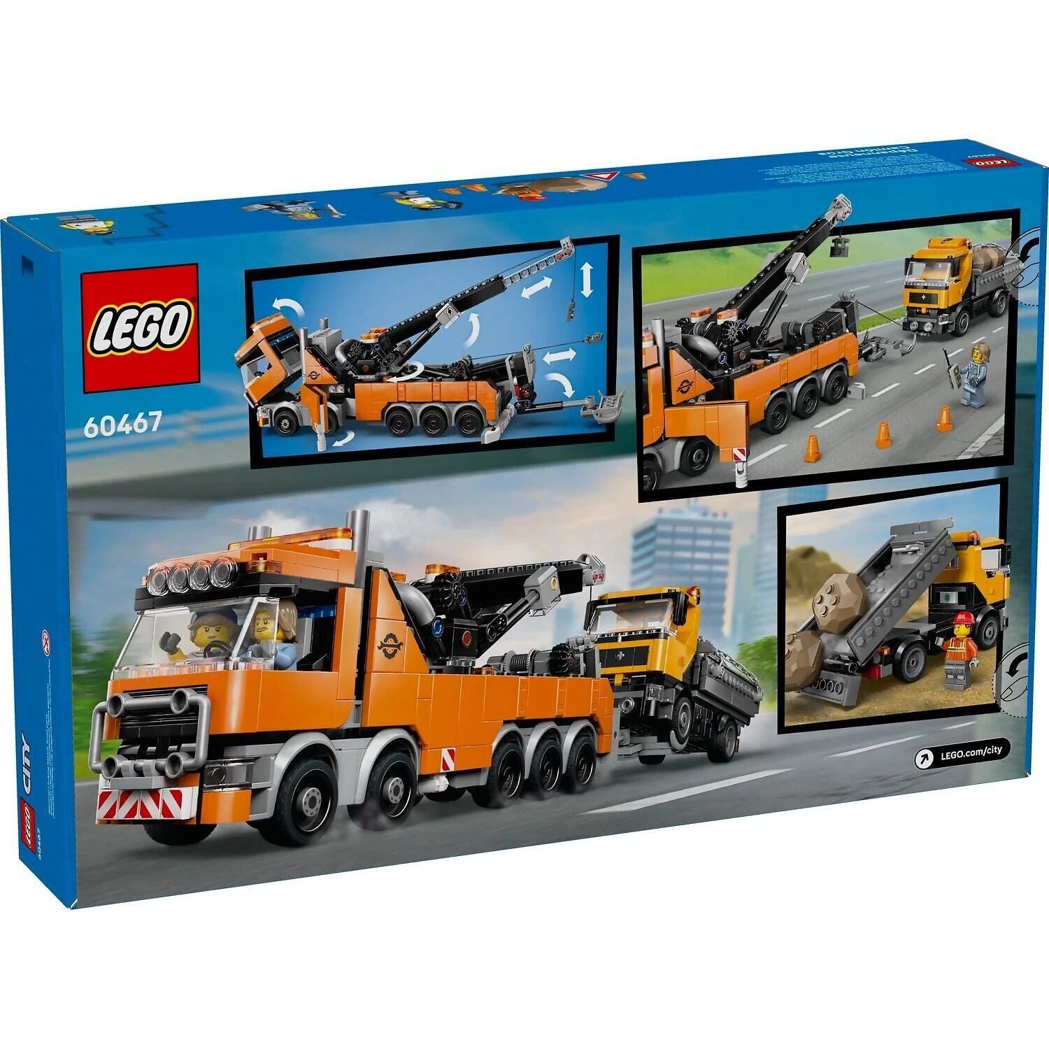 LEGO City Heavy-Duty Recovery Tow Truck with Crane 60467