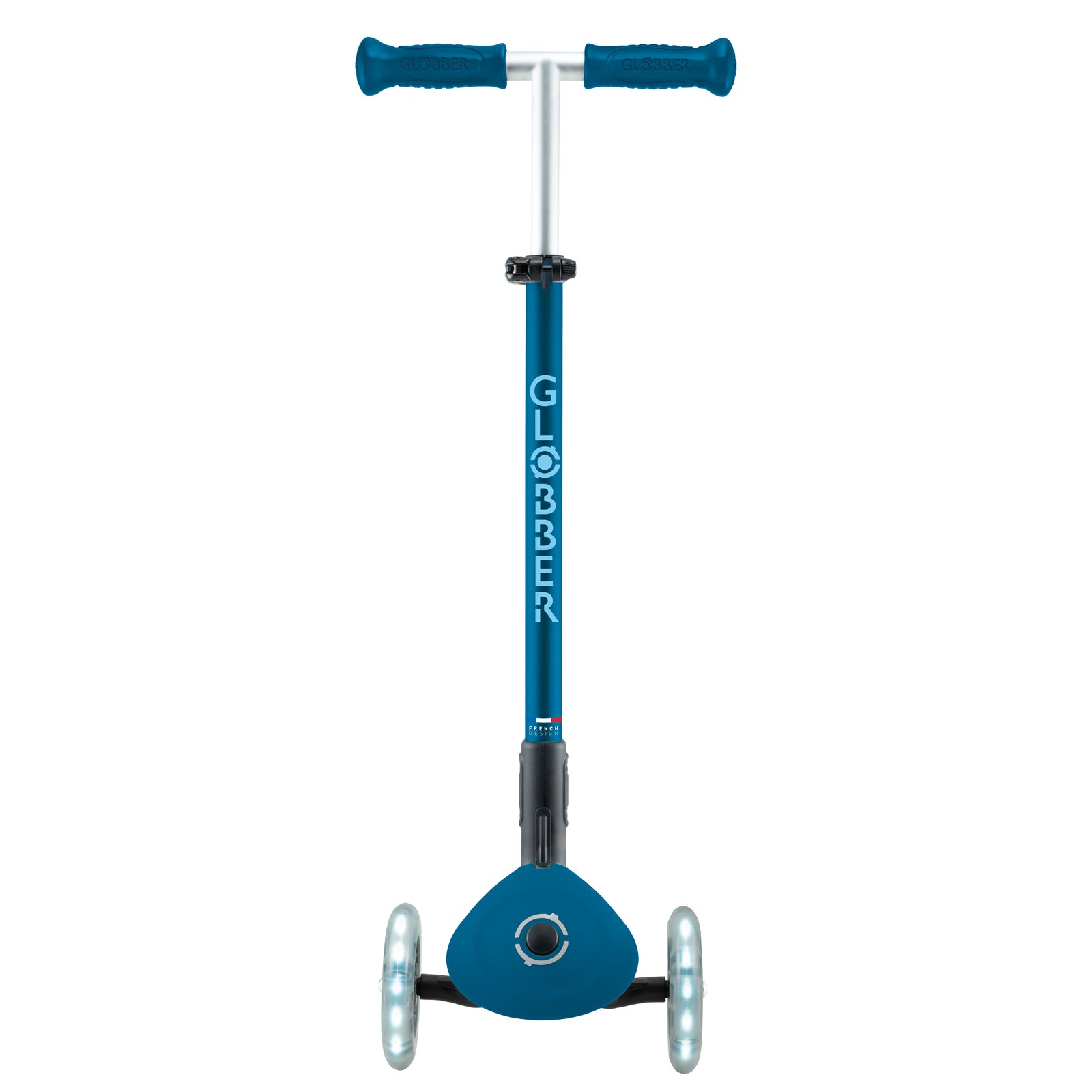 Globber Primo Foldable Plus Lights Scooter V2 - Petrol Blue