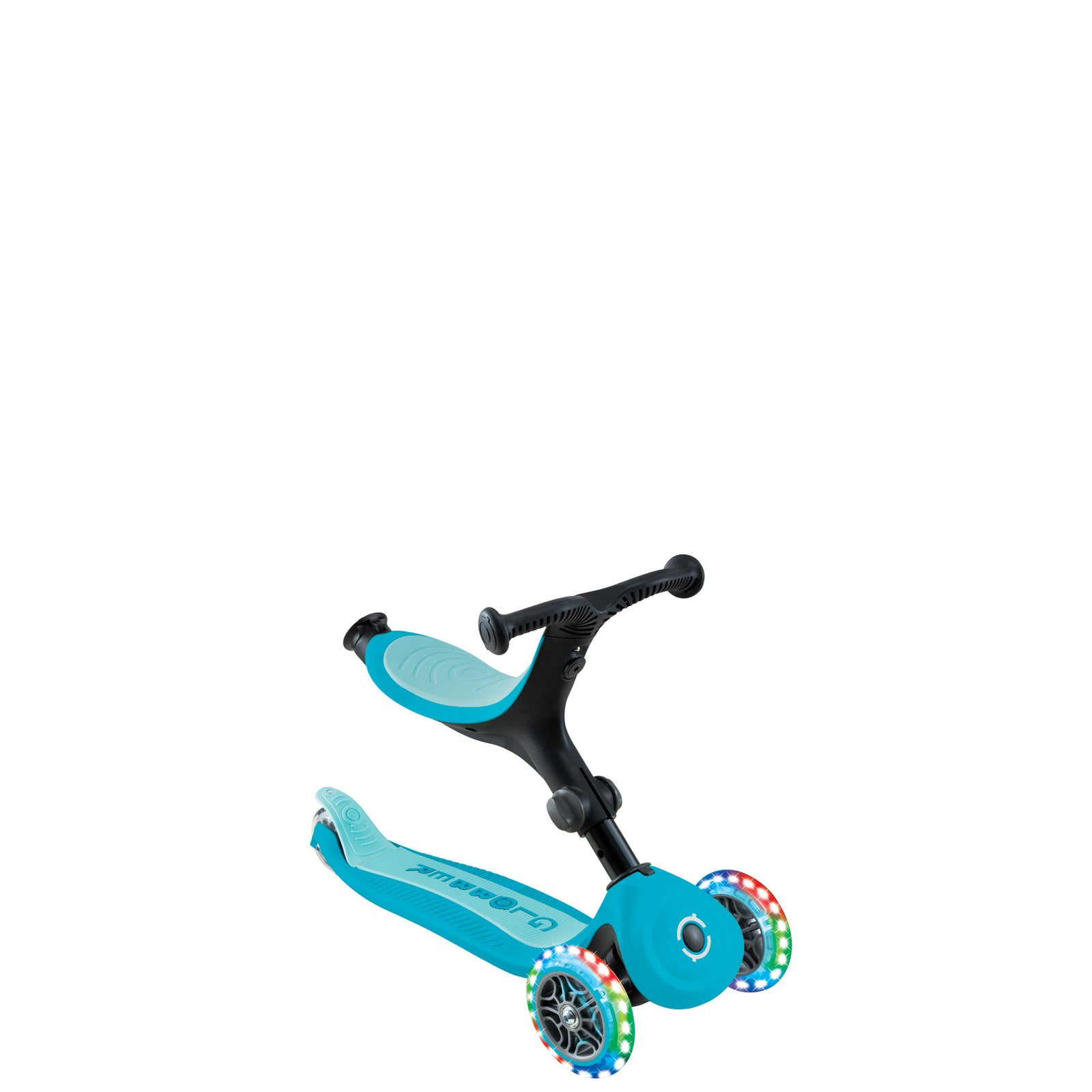 Globber Go Up Active Lights 360 Convertible Scooter - Aqua