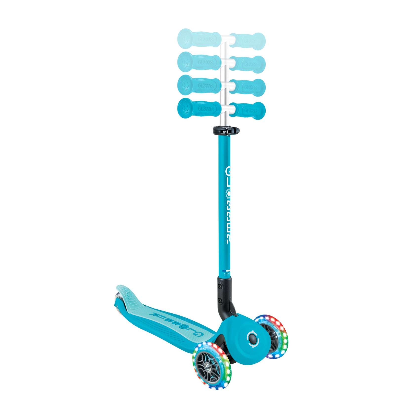 Globber Go Up Active Lights 360 Convertible Scooter - Aqua