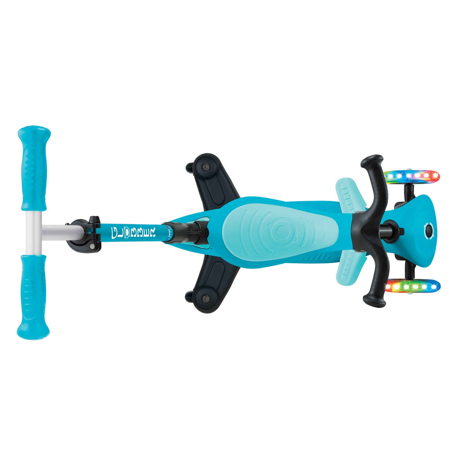 Globber Go Up Active Lights 360 Convertible Scooter - Aqua