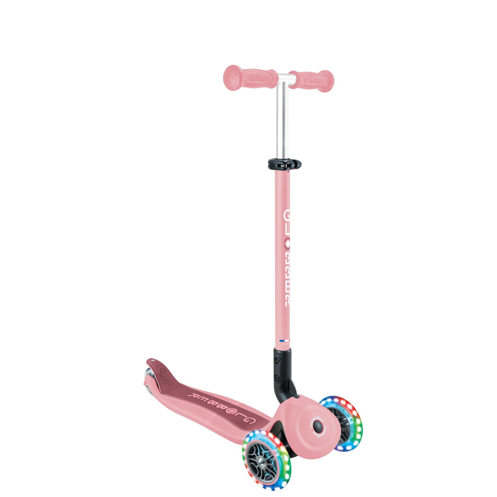 Globber Go Up Active Lights 360 Convertible Scooter - Pastel Pink