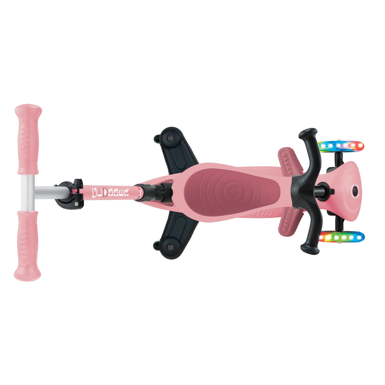 Globber Go Up Active Lights 360 Convertible Scooter - Pastel Pink