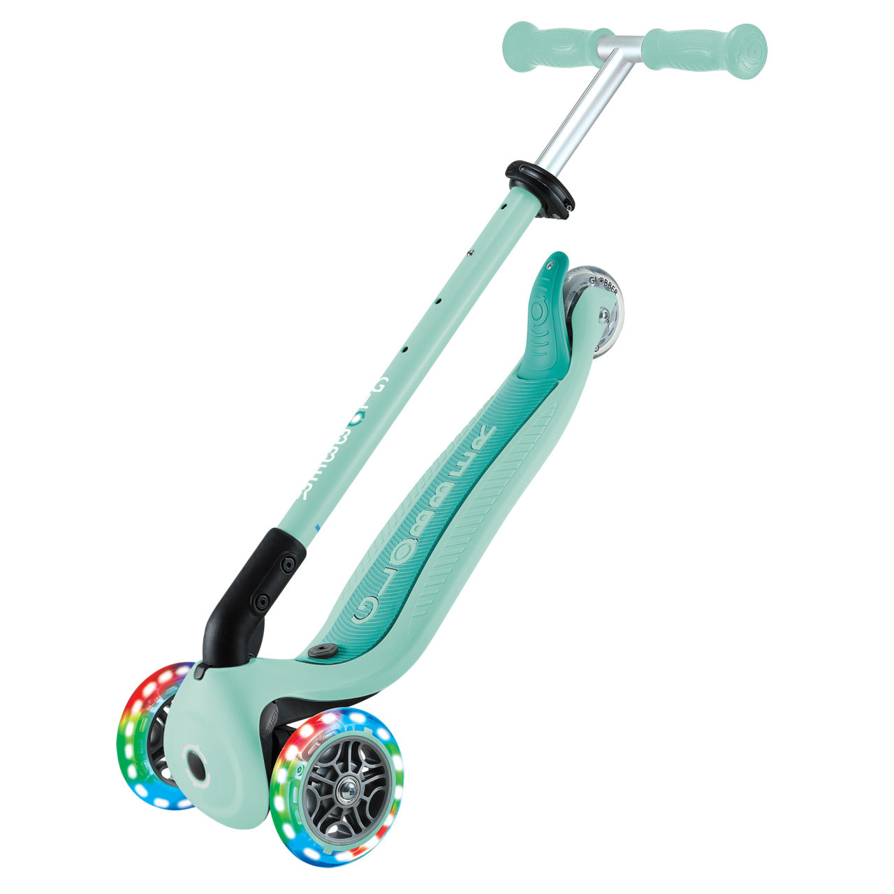 Globber Go Up Active Lights Convertible Scooter - Mint