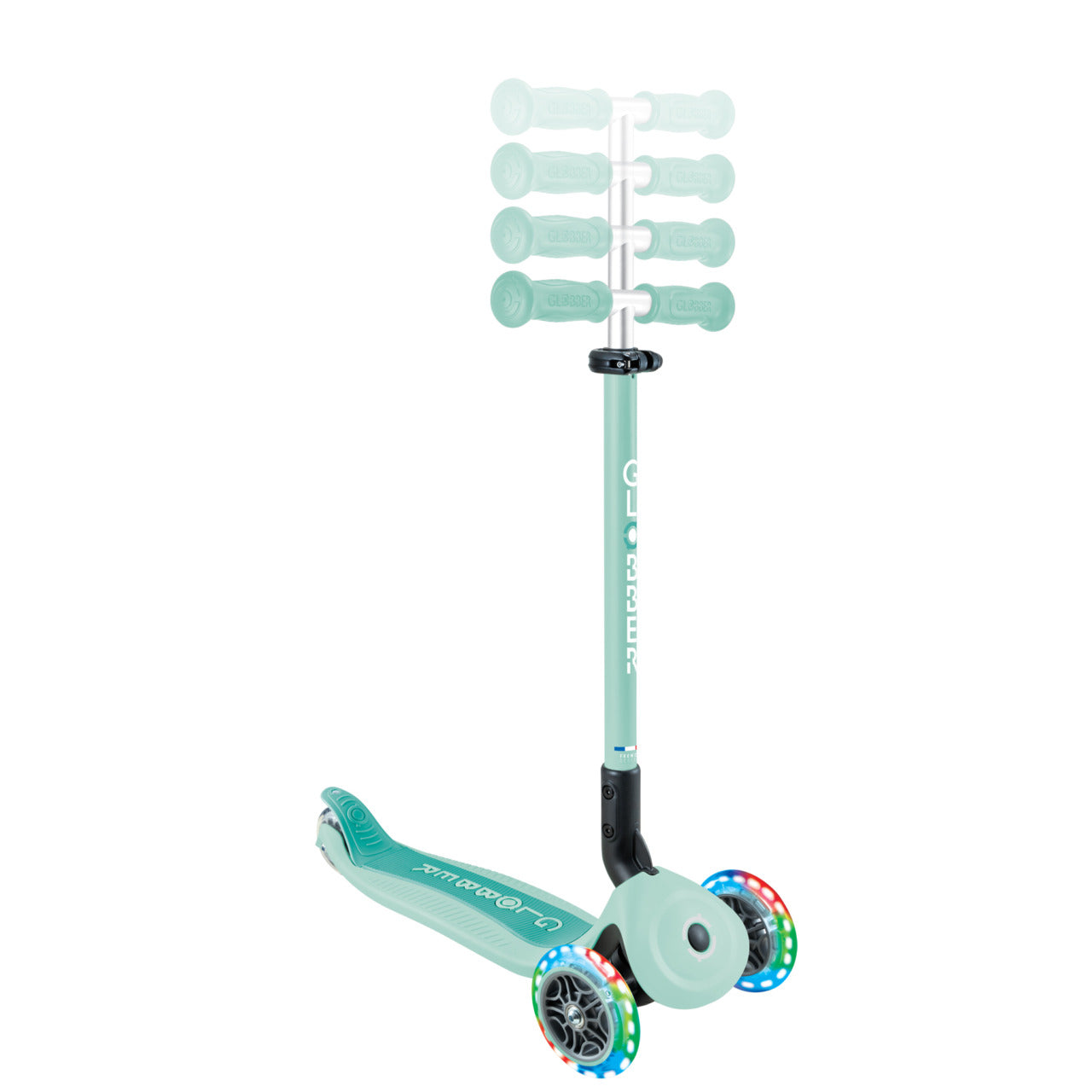 Globber Go Up Active Lights Convertible Scooter - Mint