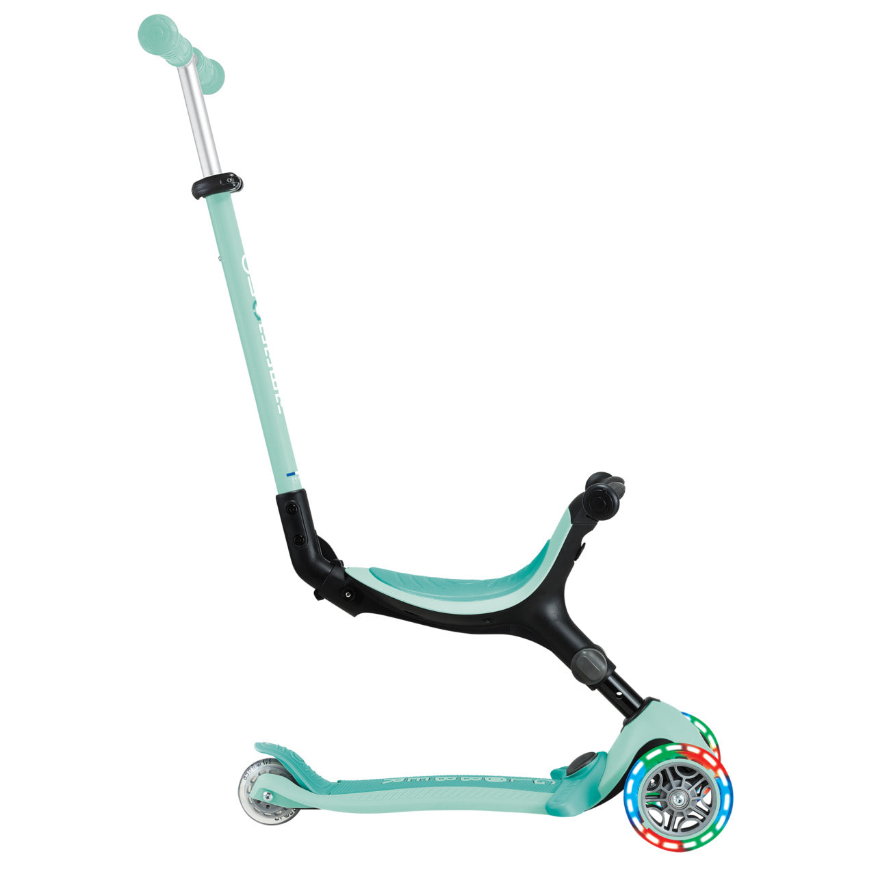 Globber Go Up Active Lights Convertible Scooter - Mint