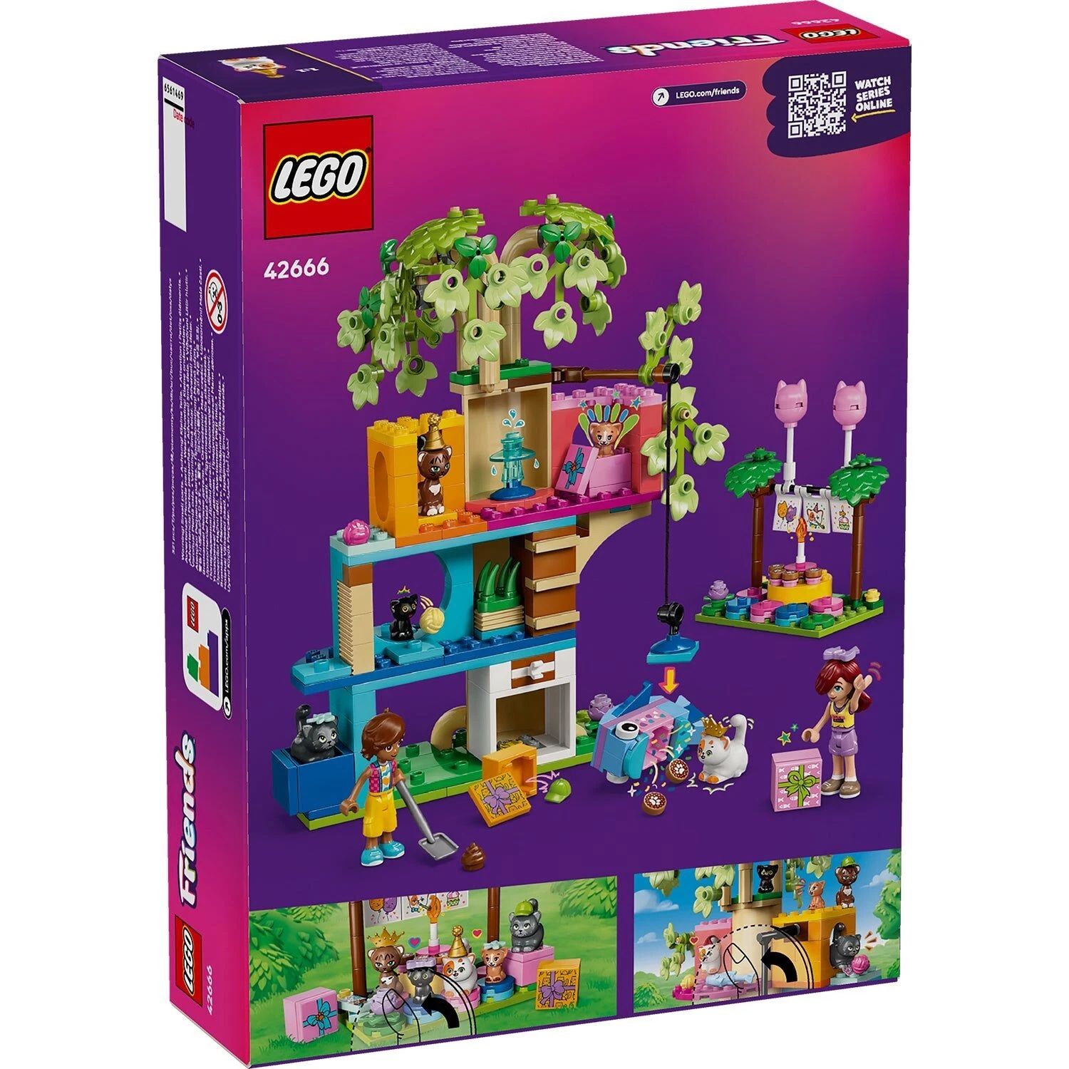 LEGO Friends Cat Birthday Party & Tree House 42666