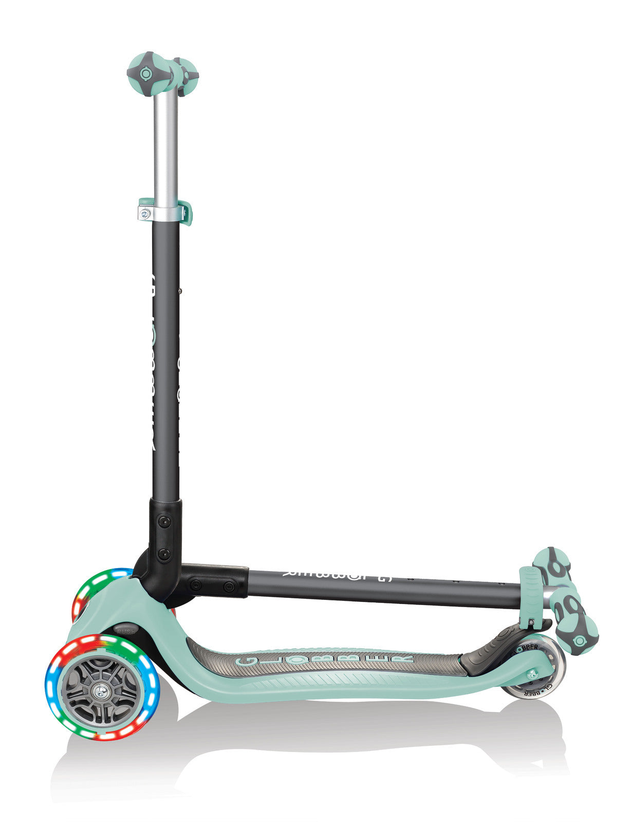 Globber Go Up Deluxe Lights Convertible Scooter - Mint