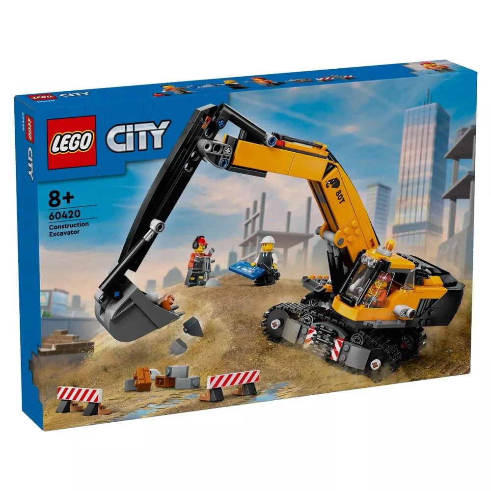 LEGO City Yellow Construction Excavator 60420