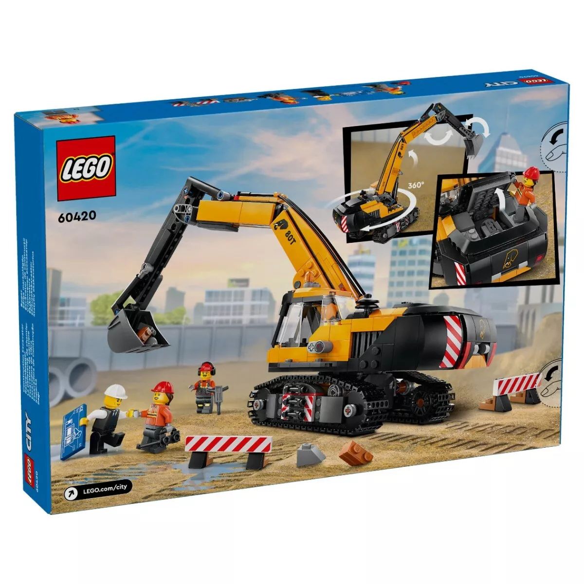 LEGO City Yellow Construction Excavator 60420