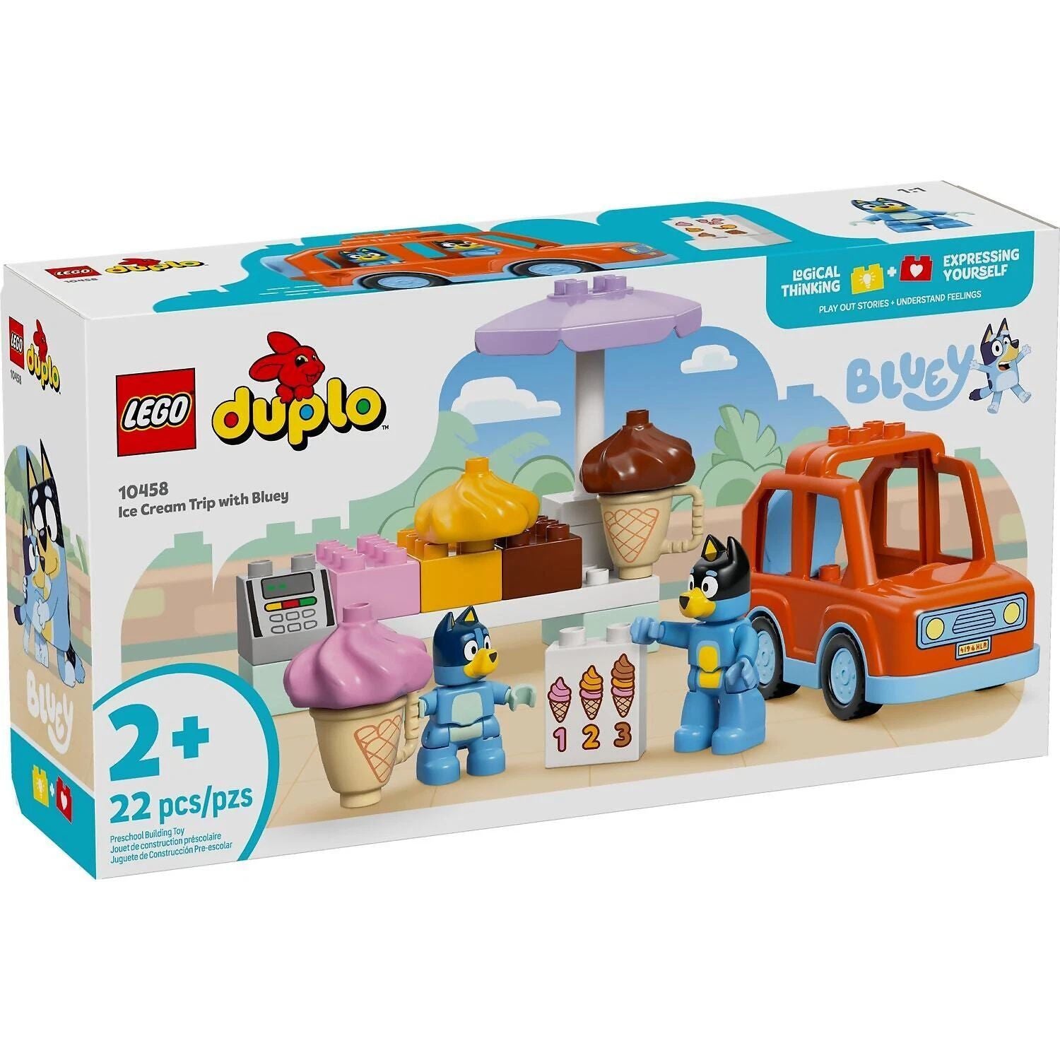 LEGO DUPLO Ice Cream Trip with Bluey 10458