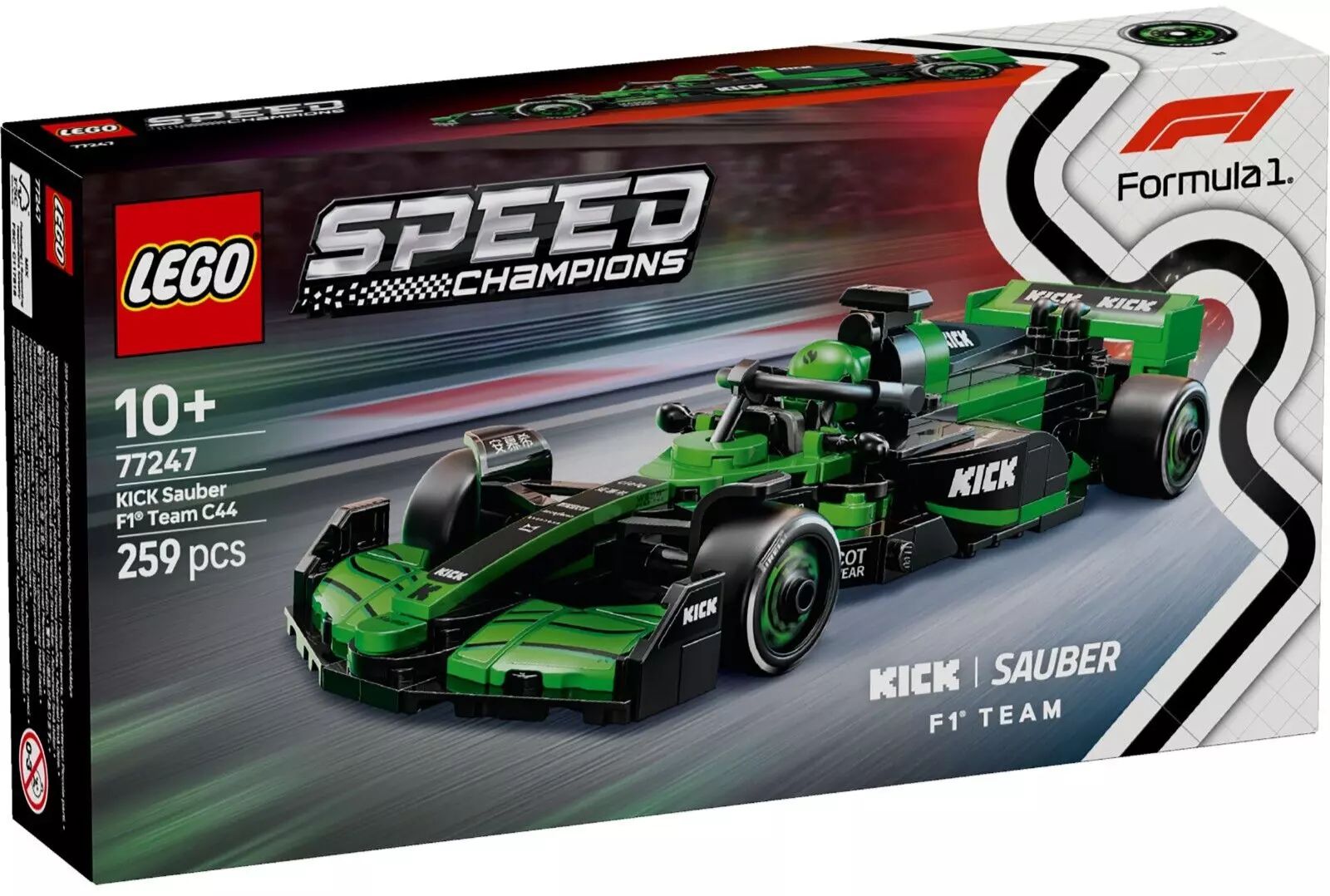 LEGO Speed Champions KICK Sauber F1 Team C44 Race Car 77247