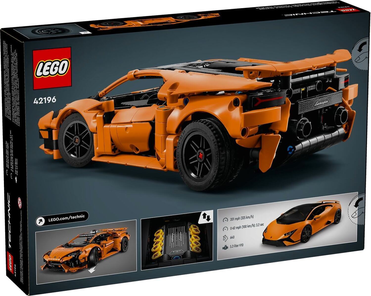 LEGO Technic Lamborghini Huracan Tecnica Orange 42196