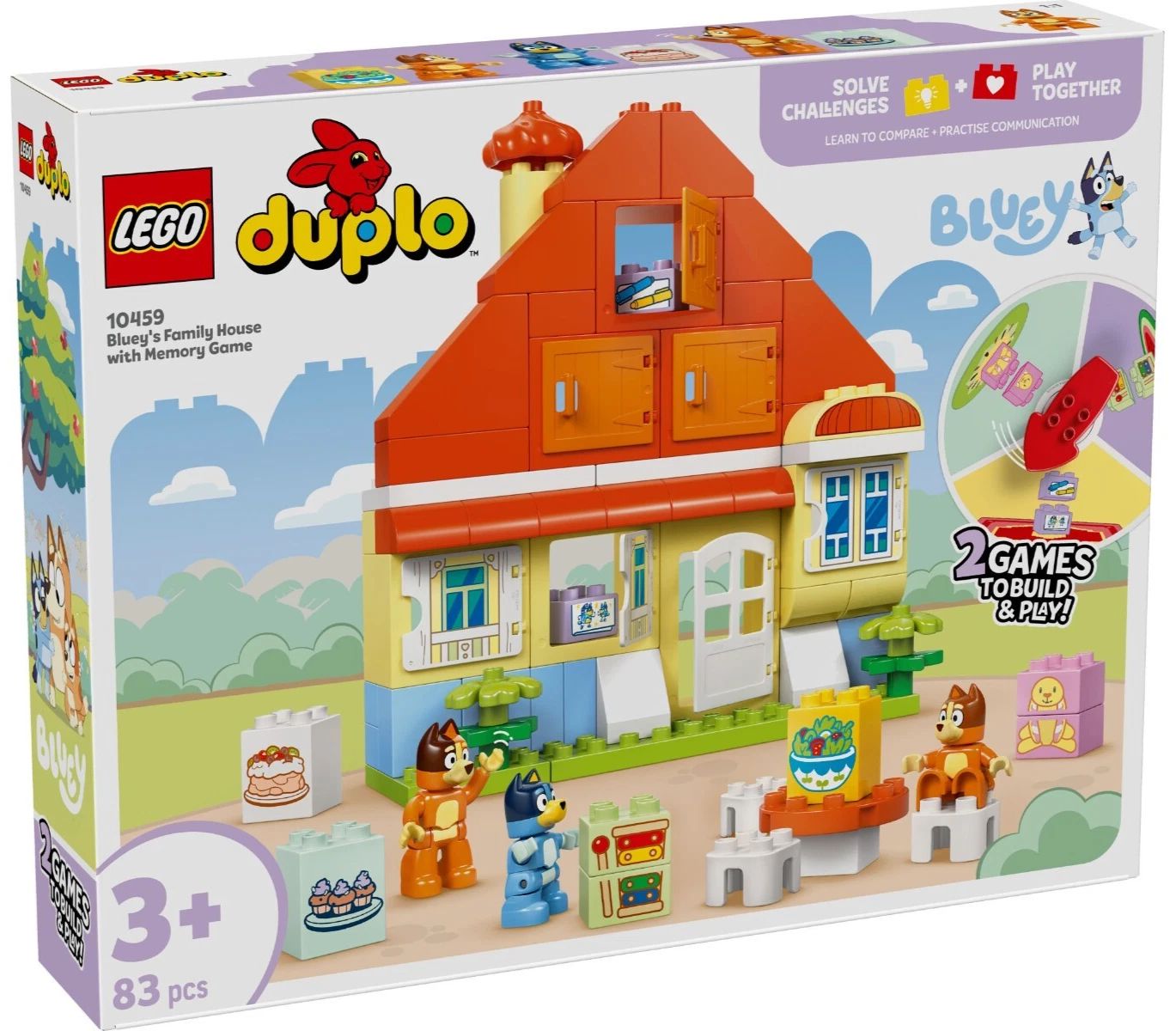 LEGO DUPLO Bluey's Family House with Memory Game 10459