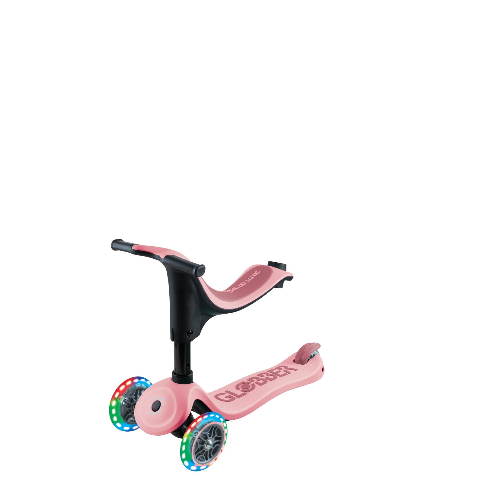 Globber GO UP Sporty Lights Scooter V2 - Pastel Pink