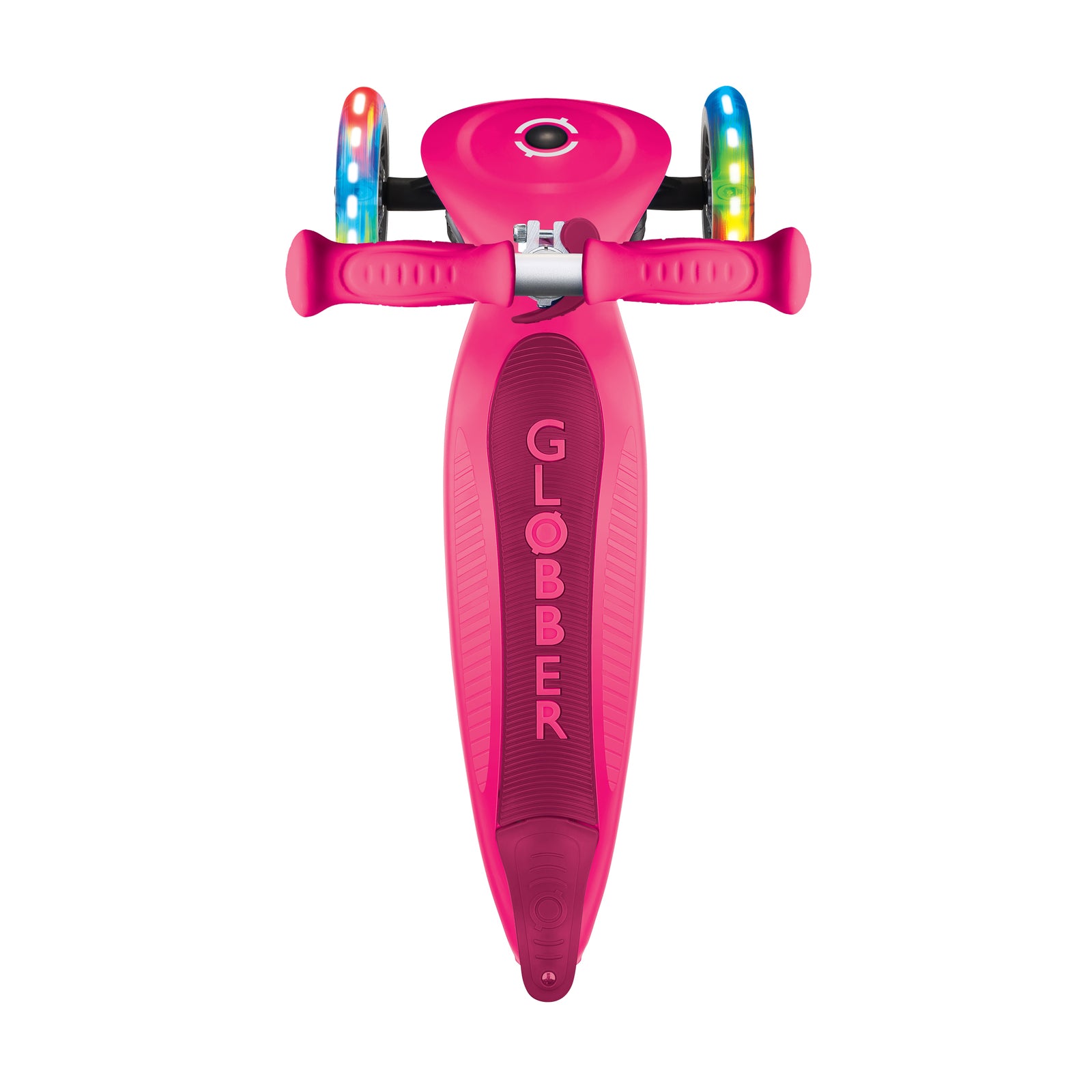 Globber Primo Foldable Lights 3 Wheel Scooter LED Wheels v3 - Pink