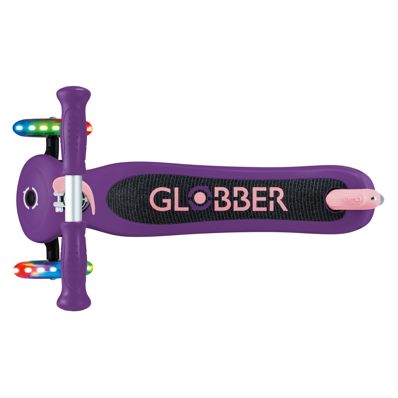 Globber Primo Lights V2 3 Wheel Scooter - LED Flashing Wheels - Purple