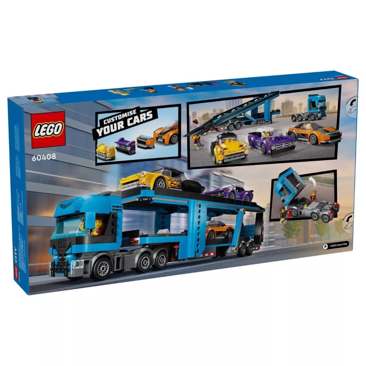 LEGO City Car Transporter Truck with Sports Cars 60408