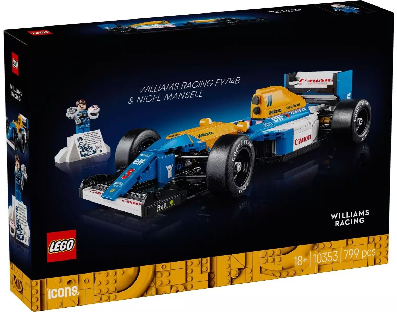 LEGO Icons Williams Racing FW14B & Nigel Mansell 10353