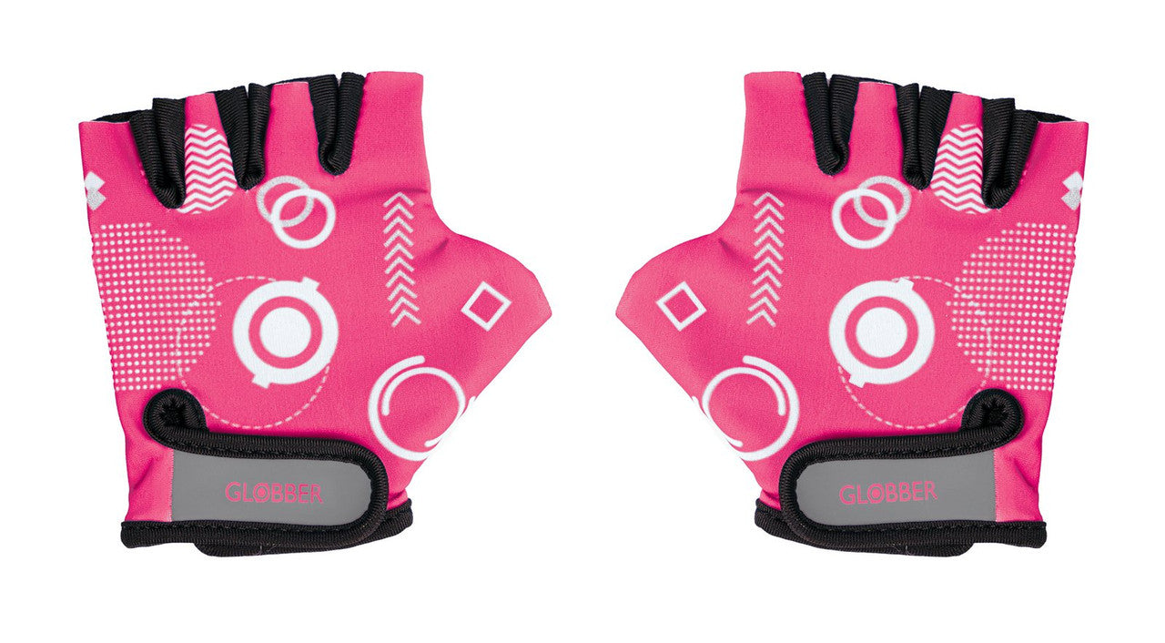 Globber Toddler Gloves - Fuchsia Shapes