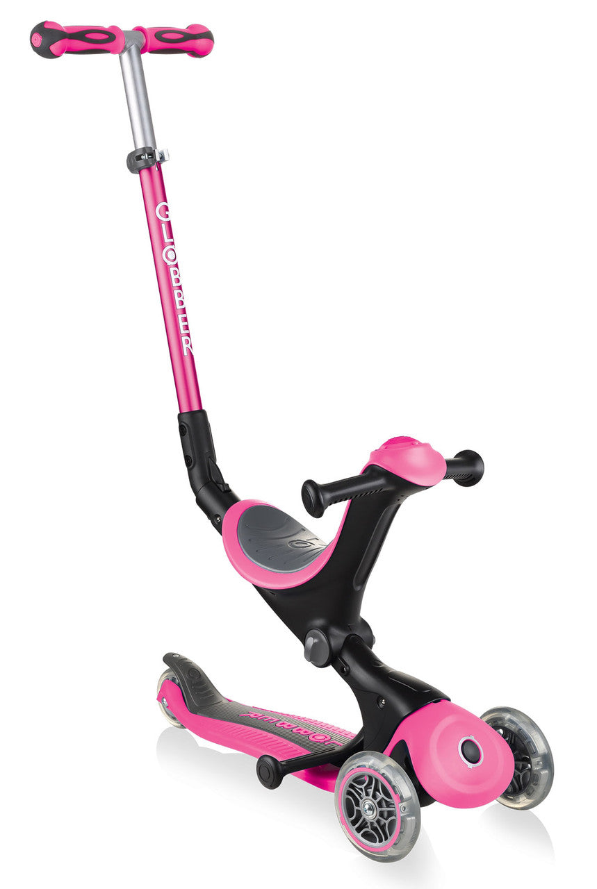 Globber Go Up Deluxe Convertible Scooter - Pink