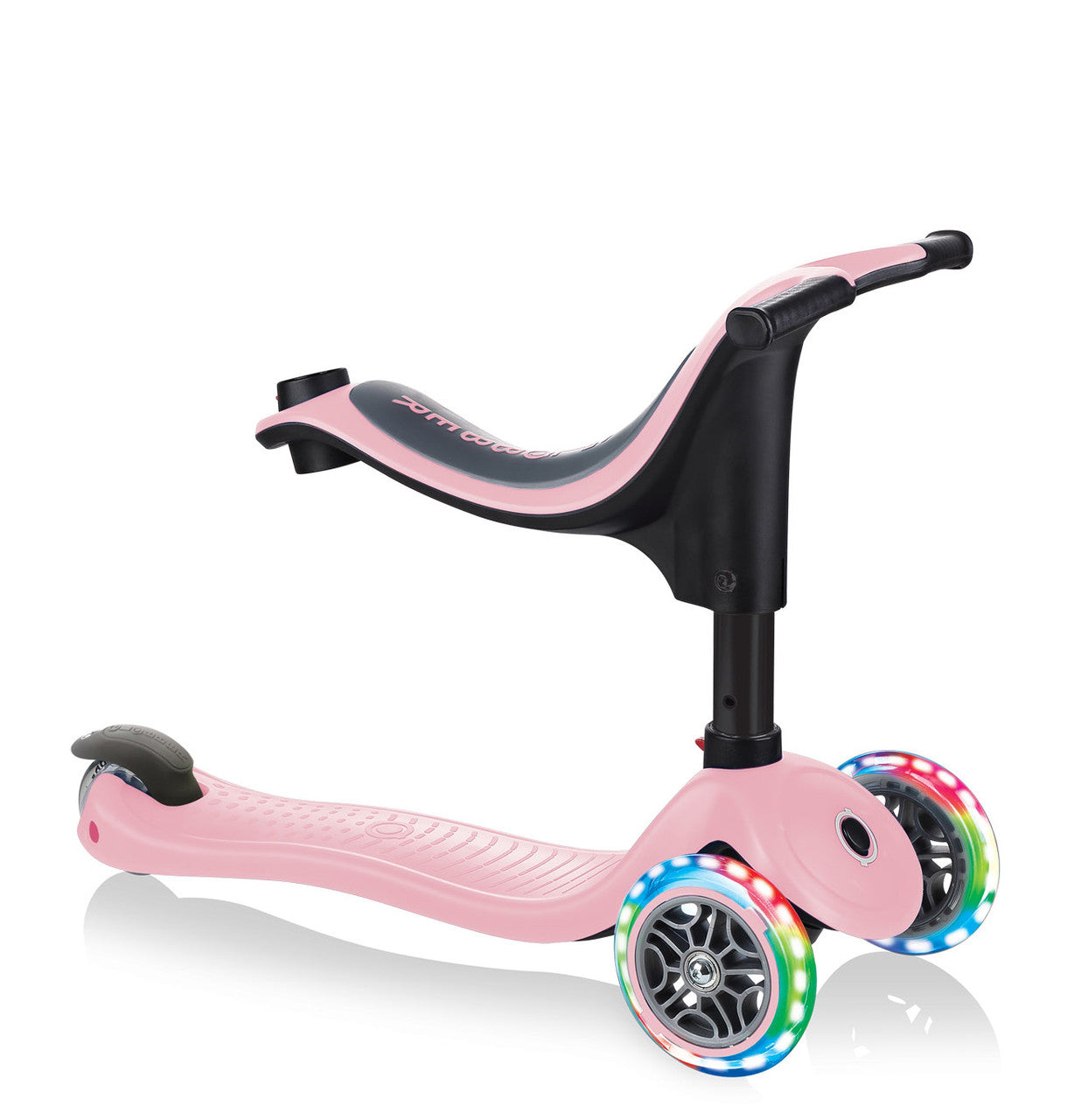 Globber GO UP Sporty Lights Scooter - Pastel Pink (Baby Pink)